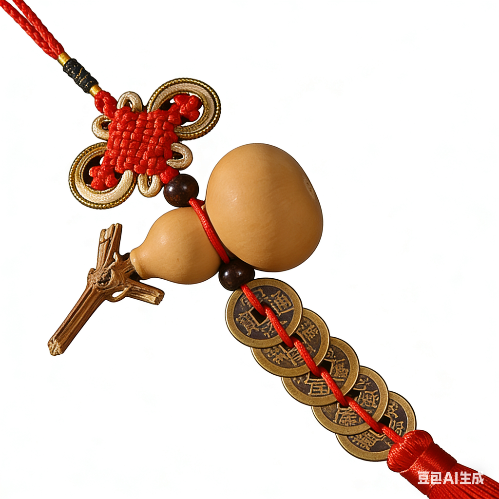 Gourd and coin pendant