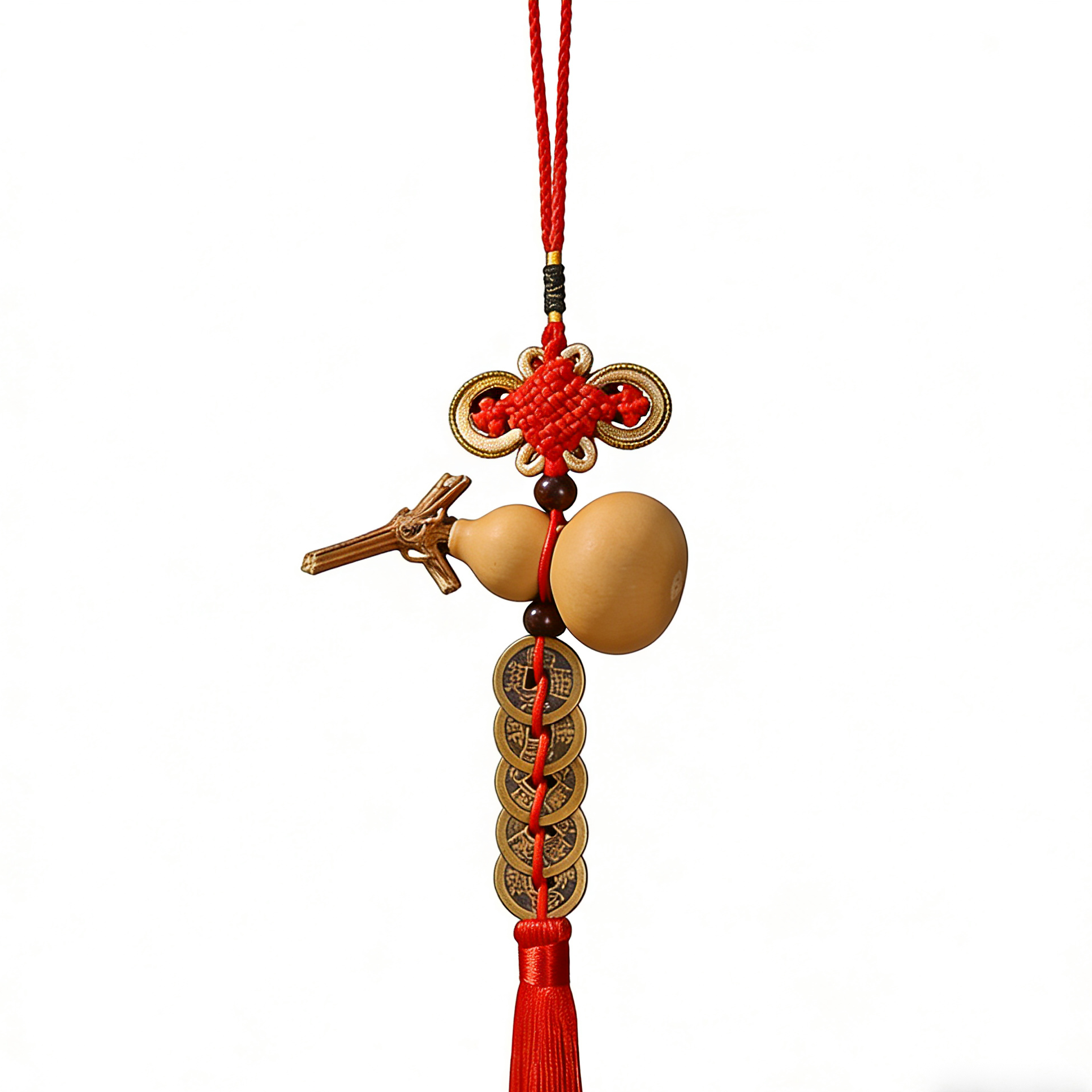 Gourd and coin pendant
